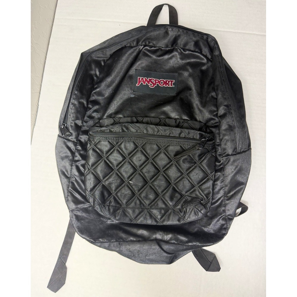 JanSport Super FX Black 26L Polyester Daypack, Fits 15" Laptop, 2 Pockets